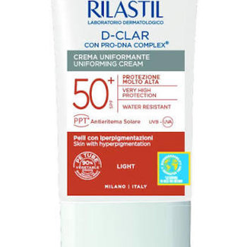 الكريم واقي شمسRilastil D-Clar Uniforming Cream SPF 50خصيصاً لعلاج التصبغات والبقع الداكنة وتوحيد لون البشرة